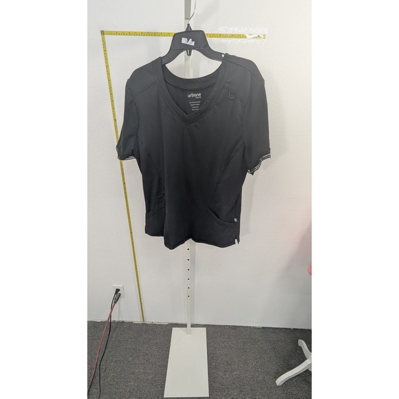 Urbane Other - Urbane Impulse Womens Black Scrub Top XLG V-Neck Stretch Contemporary Fit 9452
